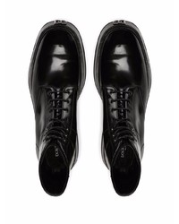 Мужские черные кожаные повседневные ботинки от Dolce & Gabbana