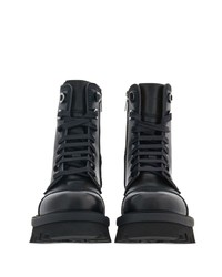 Мужские черные кожаные повседневные ботинки от Ferragamo