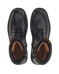 Мужские черные кожаные повседневные ботинки от Ferragamo