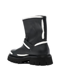 Мужские черные кожаные повседневные ботинки от Moschino