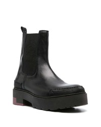 Мужские черные кожаные повседневные ботинки от Tommy Hilfiger