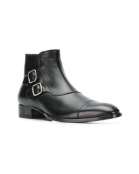 Мужские черные кожаные повседневные ботинки от Saint Laurent