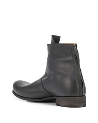 Мужские черные кожаные повседневные ботинки от Guidi