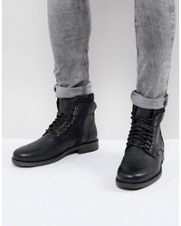 Мужские черные кожаные повседневные ботинки от Levi's