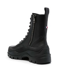 Мужские черные кожаные повседневные ботинки от Moncler