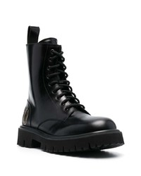 Мужские черные кожаные повседневные ботинки от Moschino