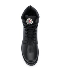 Мужские черные кожаные повседневные ботинки от Moncler