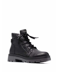Мужские черные кожаные повседневные ботинки от Giuseppe Zanotti