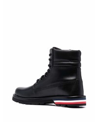 Мужские черные кожаные повседневные ботинки от Moncler
