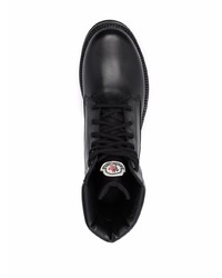 Мужские черные кожаные повседневные ботинки от Moncler