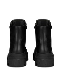 Мужские черные кожаные повседневные ботинки от Dolce & Gabbana