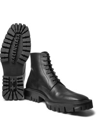 Мужские черные кожаные повседневные ботинки от Balenciaga
