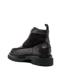 Мужские черные кожаные повседневные ботинки от Santoni