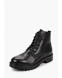 Мужские черные кожаные повседневные ботинки от Paolo Conte