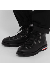 Мужские черные кожаные повседневные ботинки от Moncler