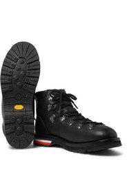 Мужские черные кожаные повседневные ботинки от Moncler