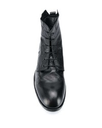 Мужские черные кожаные повседневные ботинки от Moma