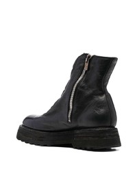 Мужские черные кожаные повседневные ботинки от Guidi