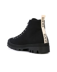 Мужские черные кожаные повседневные ботинки от Loewe