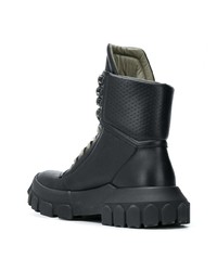 Мужские черные кожаные повседневные ботинки от Rick Owens