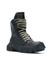 Мужские черные кожаные повседневные ботинки от Rick Owens