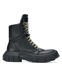 Мужские черные кожаные повседневные ботинки от Rick Owens