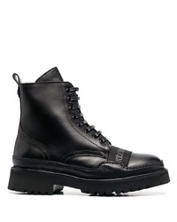 Мужские черные кожаные повседневные ботинки от Roberto Cavalli