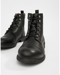 Мужские черные кожаные повседневные ботинки от Selected Homme