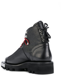 Мужские черные кожаные повседневные ботинки от DSQUARED2