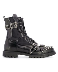 Мужские черные кожаные повседневные ботинки от Christian Pellizzari