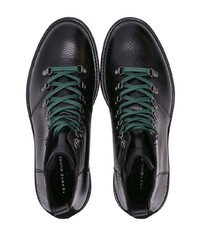 Мужские черные кожаные повседневные ботинки от Tommy Hilfiger