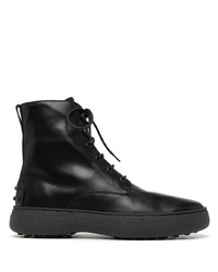 Мужские черные кожаные повседневные ботинки от Tod's