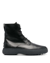 Мужские черные кожаные повседневные ботинки от Tod's