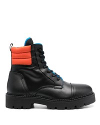 Мужские черные кожаные повседневные ботинки от Tommy Jeans