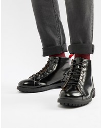 Мужские черные кожаные повседневные ботинки от Truffle Collection