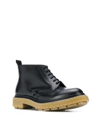 Мужские черные кожаные повседневные ботинки от Adieu Paris