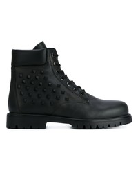 Мужские черные кожаные повседневные ботинки от Valentino Garavani