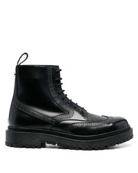 Мужские черные кожаные повседневные ботинки от Versace