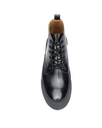 Мужские черные кожаные повседневные ботинки от Ami Paris