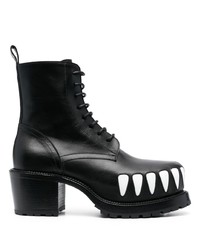 Мужские черные кожаные повседневные ботинки от Walter Van Beirendonck