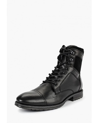 Мужские черные кожаные повседневные ботинки от Wojas