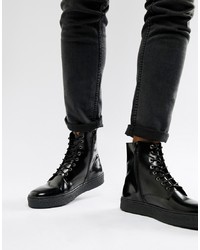 Мужские черные кожаные повседневные ботинки от Zign