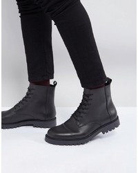 Мужские черные кожаные повседневные ботинки от Zign