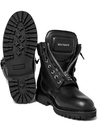 Мужские черные кожаные повседневные ботинки от Balmain