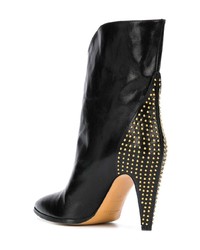 Черные кожаные полусапоги с шипами от Givenchy