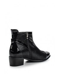 Черные кожаные полусапоги от Ascalini