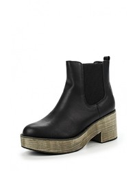 Черные кожаные полусапоги от Befree