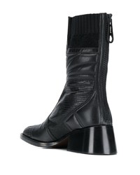 Черные кожаные полусапоги от Chloé