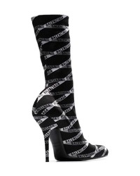 Черные кожаные полусапоги от Balenciaga