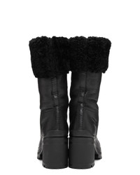 Черные кожаные полусапоги от Miu Miu